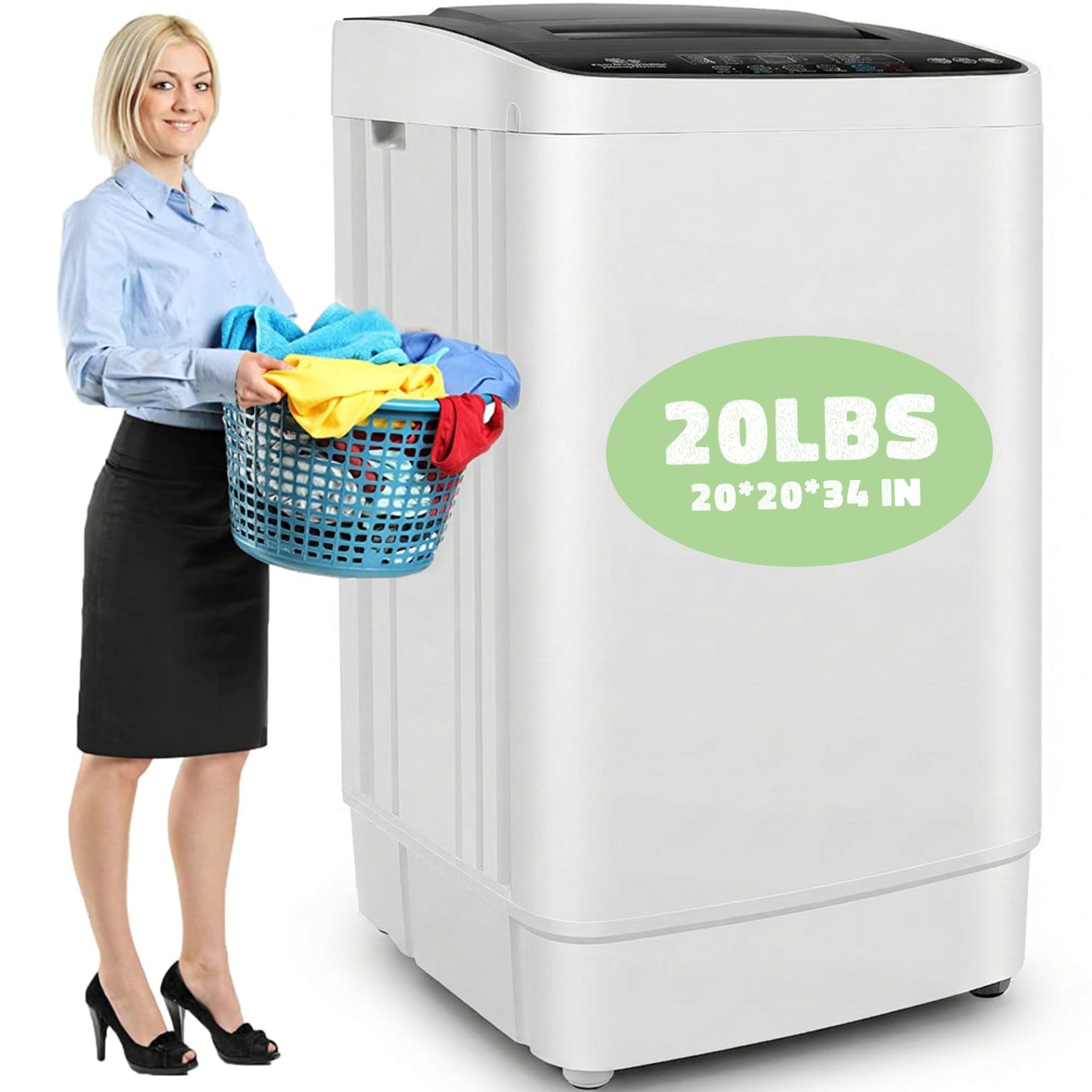 Amazon.com: Nictemaw Portable Washing Machine, 20Lbs Capacity